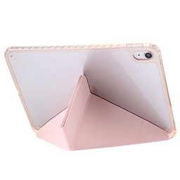 كفر دفتري ستاند ثلاثي ظهر شفاف مع مكان للقلم لجهاز iPad 10 10.9 2022 - iPad 11 A16 2025 iPad 10 10.9 2022 iPad 11 A16 2025
