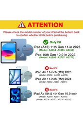 كفر دفتري ستاند ثلاثي ظهر شفاف مع مكان للقلم لجهاز iPad 10 10.9 2022 - iPad 11 A16 2025 iPad 10 10.9 2022 iPad 11 A16 2025