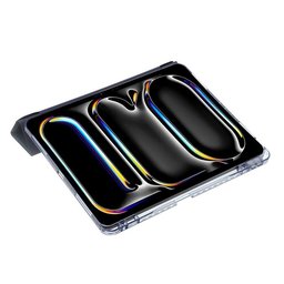 كفر دفتري ستاند ثلاثي ظهر شفاف مع مكان للقلم لجهاز iPad Pro 11 2024·2025 iPad Pro 11