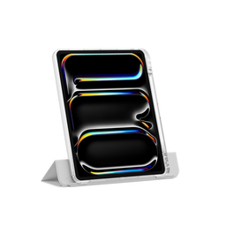 كفر دفتري ستاند ثلاثي ظهر شفاف مع مكان للقلم لجهاز iPad Pro 11 2024·2025 iPad Pro 11