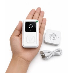 جرس الباب الذكي بكاميرا  HD يخليك تعرف منو على الباب مع حاكية حتى وإنت بعيد Smart doorbell with two-way audio and Wi-Fi camera.