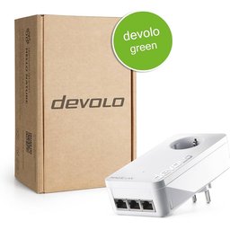 محول Powerline طراز devolo Magic 2 Triple LAN - سرعة تصل إلى 2400 ميجابت في الثانية، 3 منافذ Gigabit Ethernet devolo Magic 2 Triple LAN, Powerline Adapter - up to 2,400 Mbps, 3x Gigabit Ethernet Ports, Built-in Plug, White