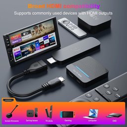محول Car TV Mate 2026 اللاسلكي المدمج لـ CarPlay، وجهاز تحويل (TV Box) للسيارة بنظام التوصيل والتشغيل (Plug & Play). Car TV Mate 2025 Built-in Wireless CarPlay Adapter, Fire TV Stick Converter for Car Plug & Play