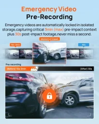 كاميرا سيارة 70mai A800SE-1 أمامية وخلفية، كاميرا أمامية + كاميرا خلفية 70mai Dashcam Car Front A800SE-1, Car Camera