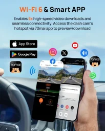 كاميرا سيارة 70mai A800SE-1 أمامية وخلفية، كاميرا أمامية + كاميرا خلفية 70mai Dashcam Car Front A800SE-1, Car Camera