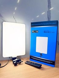 لوحة إضاءة تصوير مسطحة PL-16 قياس 16 إنش بقوة 50W و700 حبة LED مع ريموت - تعتيم متدرج وحرارة لون 3200-5700K PL-16 Flat Panel Fill Light 50W