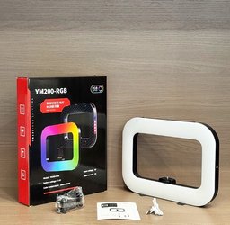 إضاءة تصوير RGB يدوية YM-200 بحرارة لون 2500-8500K وتأثيرات إضاءة ملونة YM-200 RGB LED Light
