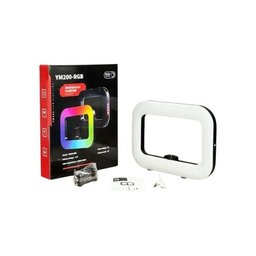 إضاءة تصوير RGB يدوية YM-200 بحرارة لون 2500-8500K وتأثيرات إضاءة ملونة YM-200 RGB LED Light
