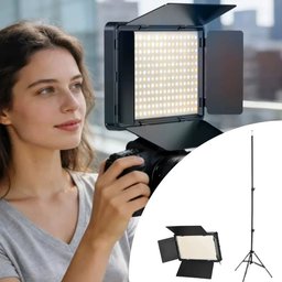 إضاءة تصوير YM-240 Pro بـ240 حبة LED وبطارية 4000mAh مع ترايبود قابل للتمديد حتى 183 سم - 2500-8000K وحواجز ضوء YM-240 Pro Light With Tripod 4000mAh