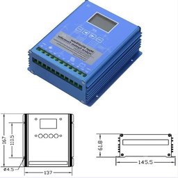 منظم طاقة هجين لتوربينات الرياح والألواح الشمسية مع مقاومة تفريغ خارجية MPPT Wind/Solar Hybrid System Charge Controller