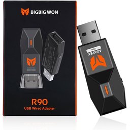 محول وحدة تحكم BIGBIG WON – لتشغيل وحدات تحكم Xbox Series X|S/One/Elite Series/PS5/PS4 على أجهزة الكمبيوتر أو منصات BIGBIG WON Controller Adapter, Xbox Series X|S/One/Elite Series/PS5/PS4/Switch on PC/Console, Turbo Wired Adapter - R90