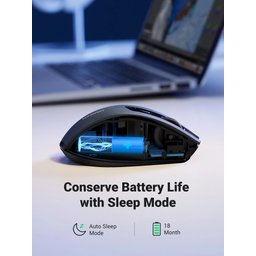 ماوس لاسلكي مريح من UGREEN بتقنية 2.4 جيجاهرتز، ودقة 4000 نقطة في البوصة (DPI)، وتصميم صامت. UGREEN Ergonomic Wireless Mouse 2.4G 4000DPI Silence Design