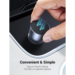 شاحن سيارة سريع من UGREEN بقدرة 40 واط، مزود بمنفذي Type-C ويدعم تقنية PD – طراز CD213 UGREEN 40W Dual Type-C Port PD Fast Car Charger – CD213