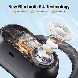 سماعات Owmsic ذات التصميم المفتوح، سماعات أذن لاسلكية تعمل بتقنية Bluetooth 5.4 ومزودة بخاصية إلغاء الضوضاء Open Ear Headphones, 3D HiFi Bluetooth 5.4 Wireless Earbuds with Noise Canceling, 60H Playtime Open EarBuds with Fast Chargin
