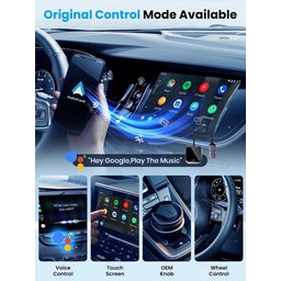 محول CarPlay لاسلكي يتميز باتصال سريع ومستقر عبر تقنيتي WiFi بتردد 5 جيجاهرتز وBluetooth Wireless Carplay Adapter with Fast Stable 5Ghz WiFi Bluetooth Connection