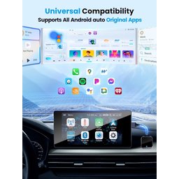 محول CarPlay لاسلكي يتميز باتصال سريع ومستقر عبر تقنيتي WiFi بتردد 5 جيجاهرتز وBluetooth Wireless Carplay Adapter with Fast Stable 5Ghz WiFi Bluetooth Connection