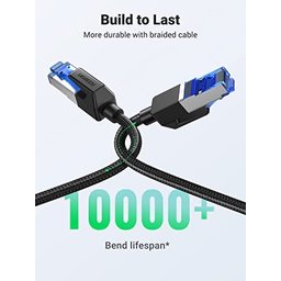 كابل إيثرنت UGREEN من الفئة CAT 8، عالي السرعة، 40 جيجابت في الثانية، 2000 ميجاهرتز UGREEN CAT 8 Ethernet Cable High-Speed 40Gbps 2000MHz/1M