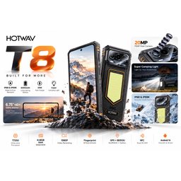 هوت ويف T8 بفلاش عملاق  مدرع ضد الصدمات والماء والغبار 128/(4+8 ) Hotwav Hotwav T8  128/(4+8)