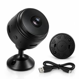كامرة مراقبة مخفية حجم صغير عالية الجودة وايقاي وشحن High-quality, compact, hidden surveillance camera with Wi-Fi and rechargeable battery