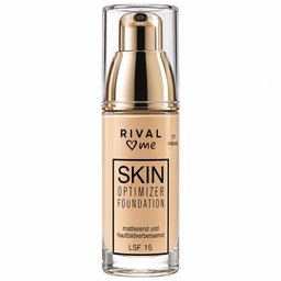 فاونديشن ريفال مي سكين أوبتمايزر لتحسين مظهر البشرة مع حماية SPF 15 – درجة 01 ناتشور Rival ♥ me Skin Optimizer Foundation SPF 15 – 01 Natural