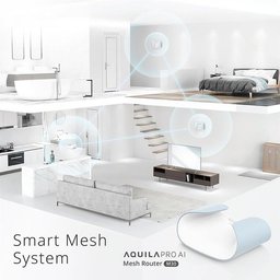 دي لينك نظام شبكة Mesh لاسلكية M30 AQUILA PRO AI بتقنية Wi-Fi 6 وفئة AX3000 - عبوة 3 وحدات D-Link M30 AQUILA PRO AI AX3000 Wi-Fi 6 Smart Mesh System (3-Pack)