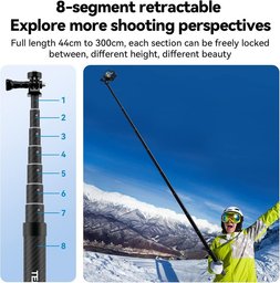 Telesin GP-MNP-300-3 Carbon Fiber selfie 3m Telesin GP-MNP-300-3 Carbon Fiber selfie 3m