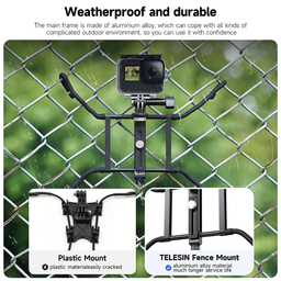 TELESIN Adjustable Universal Fence Mount for Action Cameras/ Phones TELESIN Adjustable Universal Fence Mount for Action Cameras/ Phones