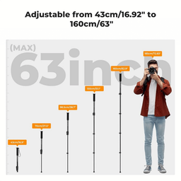 kf09.138v1 Camera Monopod 5-Section Height Aluminum kf09.138v1 Camera Monopod 5-Section Height Aluminum