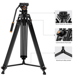 KF09.121 Heavy Duty Tripod 184cm Professional Video Tripod KF09.121 Heavy Duty Tripod 184cm Professional Video Tripod