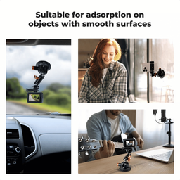 KF31.135 Suction Cup Mount with Double Ball Head Magic Arm KF31.135 Suction Cup Mount with Double Ball Head Magic Arm