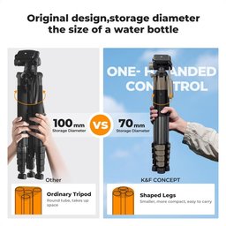 ('Grey') KF09.155 Lightweight Travel Tripod for Camera & Phone 190cm ('Grey') KF09.155 Lightweight Travel Tripod for Camera & Phone 190cm