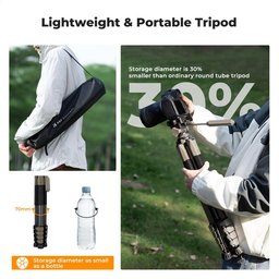 ('Grey') KF09.155 Lightweight Travel Tripod for Camera & Phone 190cm ('Grey') KF09.155 Lightweight Travel Tripod for Camera & Phone 190cm