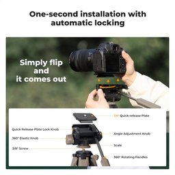 ('Grey') KF09.155 Lightweight Travel Tripod for Camera & Phone 190cm ('Grey') KF09.155 Lightweight Travel Tripod for Camera & Phone 190cm