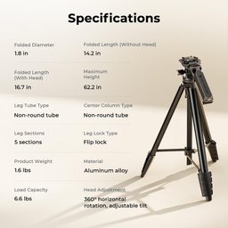 KF09.169 Tripod for Phone& Camera, Compact Portable Travel Tripod KF09.169 Tripod for Phone& Camera, Compact Portable Travel Tripod