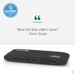 محطة توصيل PLUGABLE بمنفذي USB 3.0 وUSB-C، تدعم شاشتين بدقة 4K PLUGABLE USB 3.0 AND USB-C 4K DUAL MONITOR DOCKING STATION