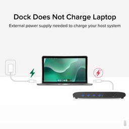 محطة توصيل PLUGABLE بمنفذي USB 3.0 وUSB-C، تدعم شاشتين بدقة 4K PLUGABLE USB 3.0 AND USB-C 4K DUAL MONITOR DOCKING STATION