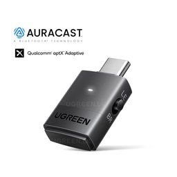 محول صوت بلوتوث بمنفذ Type-C من UGREEN / يدعم نمطي البلوتوث: الكلاسيكي (Classic) ومنخفض الطاقة (LE Audio) UGREEN Type-C Bluetooth Transmitter Audio Adapter / Bluetooth Classic & LE Audio Dual Mode