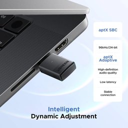 محول صوت بلوتوث بمنفذ Type-C من UGREEN / يدعم نمطي البلوتوث: الكلاسيكي (Classic) ومنخفض الطاقة (LE Audio) UGREEN Type-C Bluetooth Transmitter Audio Adapter / Bluetooth Classic & LE Audio Dual Mode