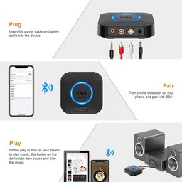مستقبل بلوتوث 1Mii B06 Plus، محول صوت لاسلكي عالي الدقة (HiFi) 1Mii B06 Plus Bluetooth Receiver, HiFi Wireless Audio Adapter