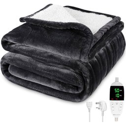 بطانية كهربائية حرارية (Heated Blanket) MYCARBON Soft Sherpa Flannel Electric Heated Blanket