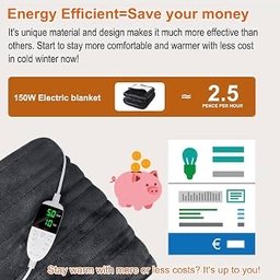 بطانية كهربائية حرارية (Heated Blanket) MYCARBON Soft Sherpa Flannel Electric Heated Blanket