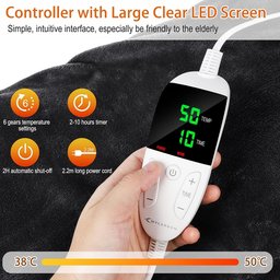 بطانية كهربائية حرارية (Heated Blanket) MYCARBON Soft Sherpa Flannel Electric Heated Blanket