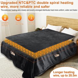 بطانية كهربائية حرارية (Heated Blanket) MYCARBON Soft Sherpa Flannel Electric Heated Blanket