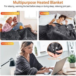 بطانية كهربائية حرارية (Heated Blanket) MYCARBON Soft Sherpa Flannel Electric Heated Blanket