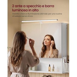 خزانة الحمام والمكياج الجدارية الفاخرة Bathroom Mirror Cabinet
