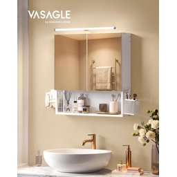 خزانة الحمام والمكياج الجدارية الفاخرة Bathroom Mirror Cabinet