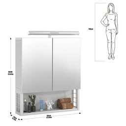 خزانة الحمام والمكياج الجدارية الفاخرة Bathroom Mirror Cabinet