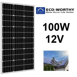 اللوح الشمسي ثنائي الوجه Eco-Worthy ECOM100W بقدرة 100 واط Eco-Worthy ECOM100W is a 100-watt bifacial monocrystalline solar