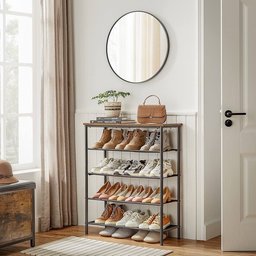رف الأحذية و جنطة 5-tier industrial-style shoe rack