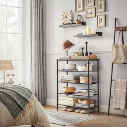 رف الأحذية و جنطة 5-tier industrial-style shoe rack